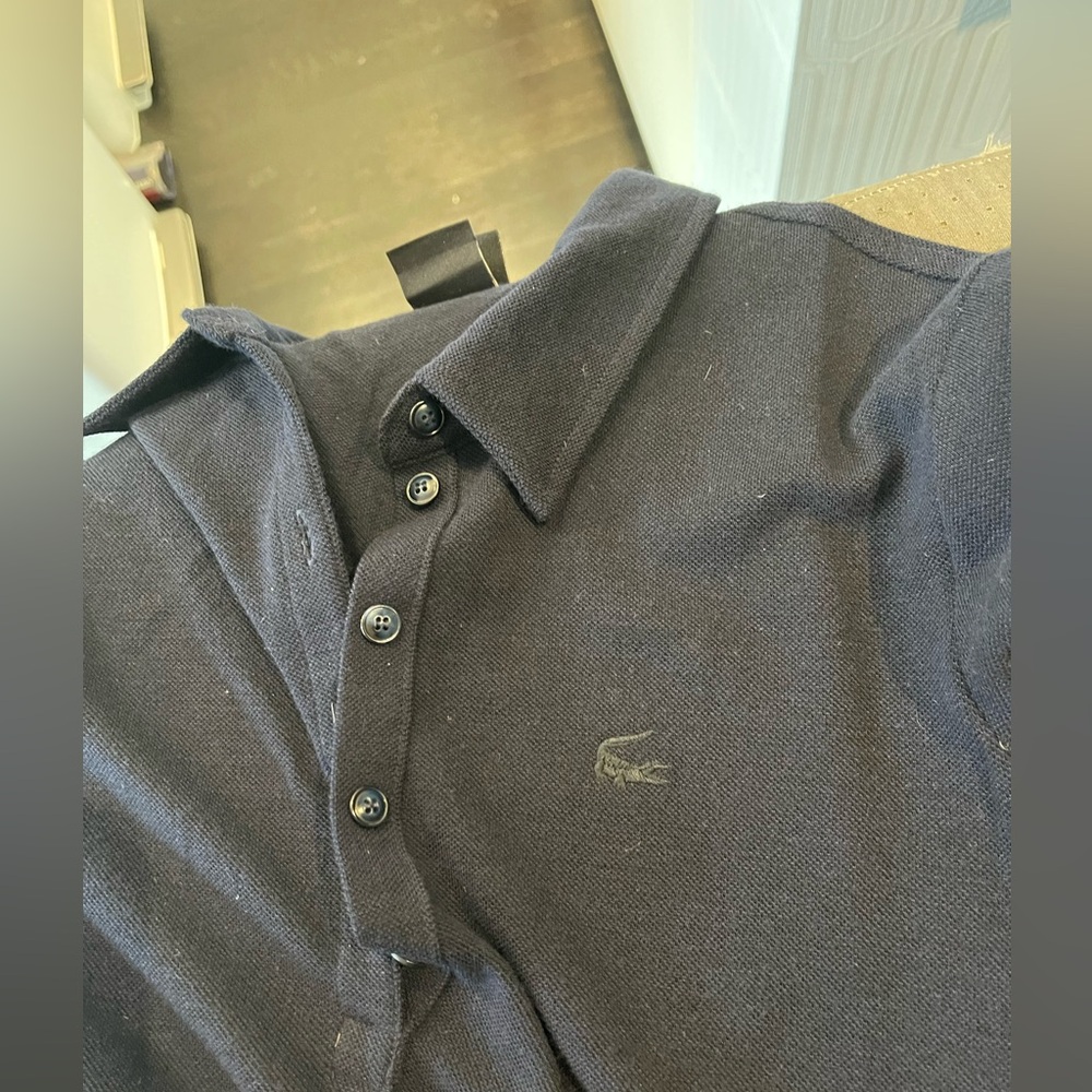 Lacoste Women's Navy Midi Dress,  Wool & Cotton, size 38(s)